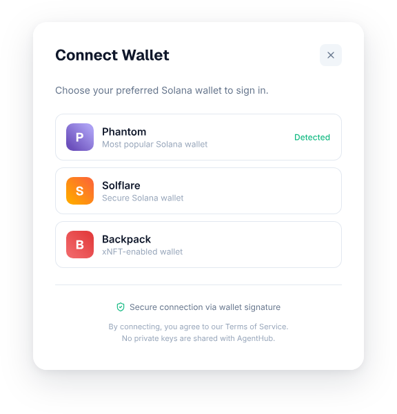 Wallet Connect Modal screenshot